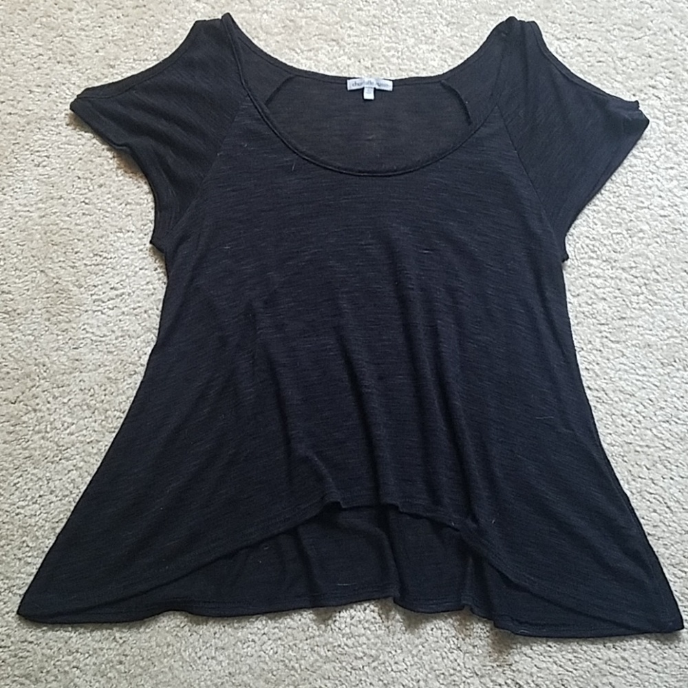 Black mild low, high blouse. Charlotte russe Large